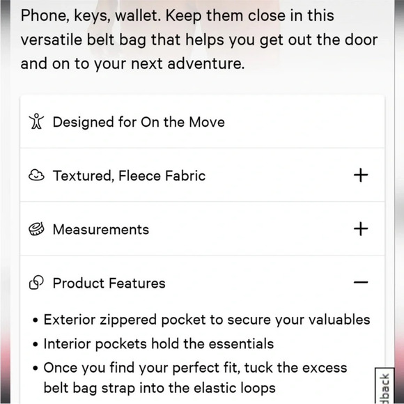 Lululemon Athletica Everywhere belt bag 1L Brunt Caramel FLEECE, Discontinued - Picture 14 of 16